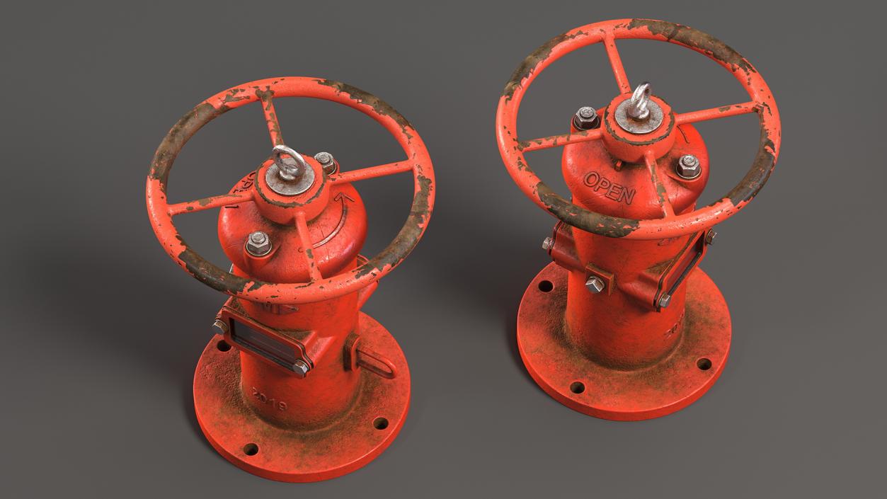 3D model Old Fire Protection Indicator Posts