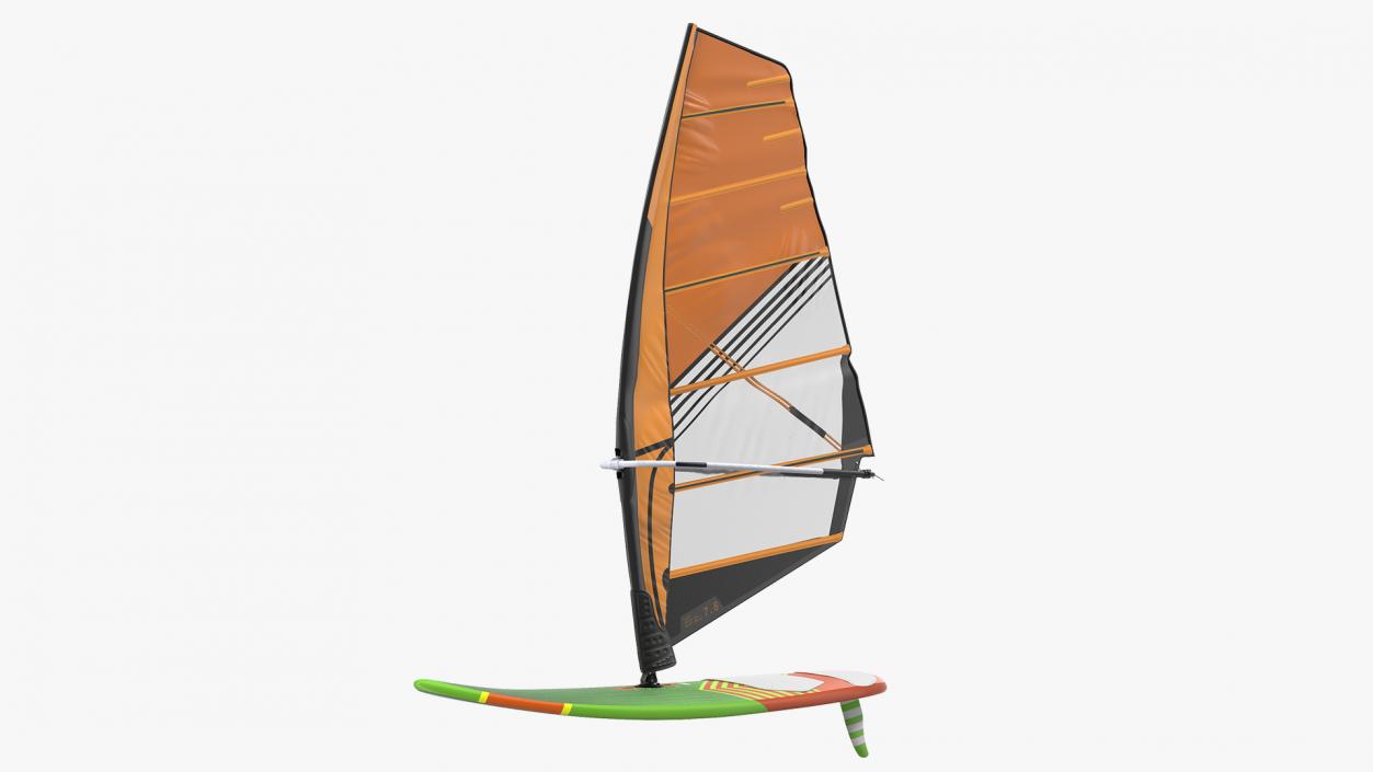 Sport Windsurf Board And Sail 3D model