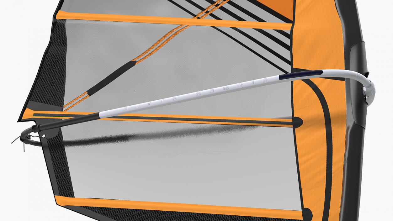 Sport Windsurf Board And Sail 3D model