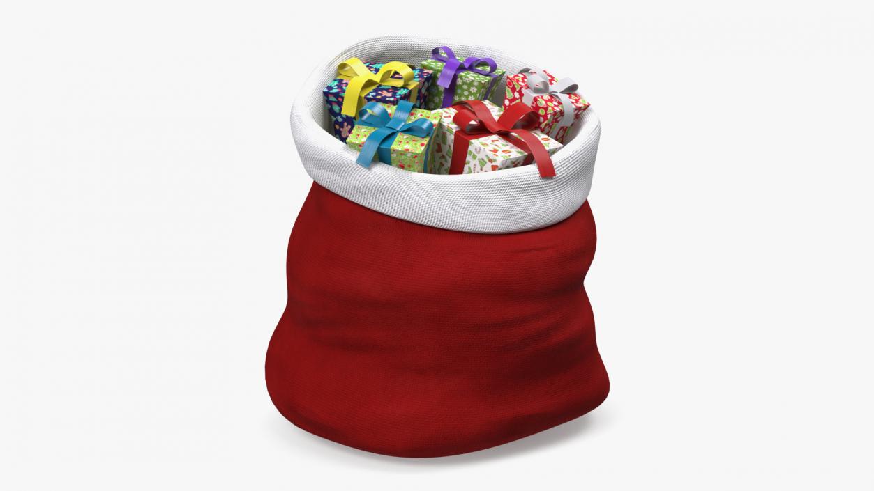 3D Santa Gifts Bag Cartoon model