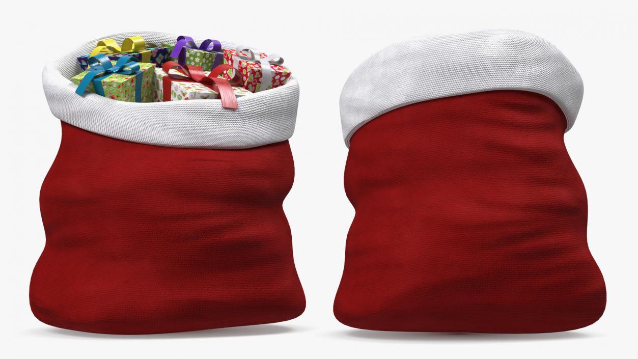 3D Santa Gifts Bag Cartoon model