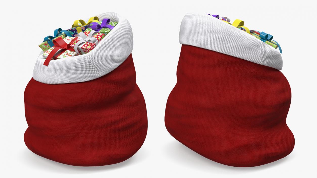 3D Santa Gifts Bag Cartoon model