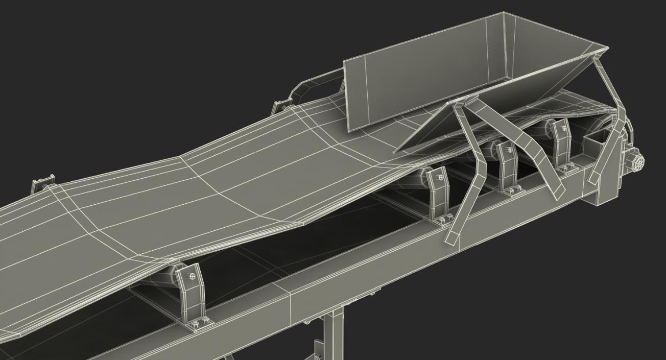 Industrial Belt Conveyor 3D model