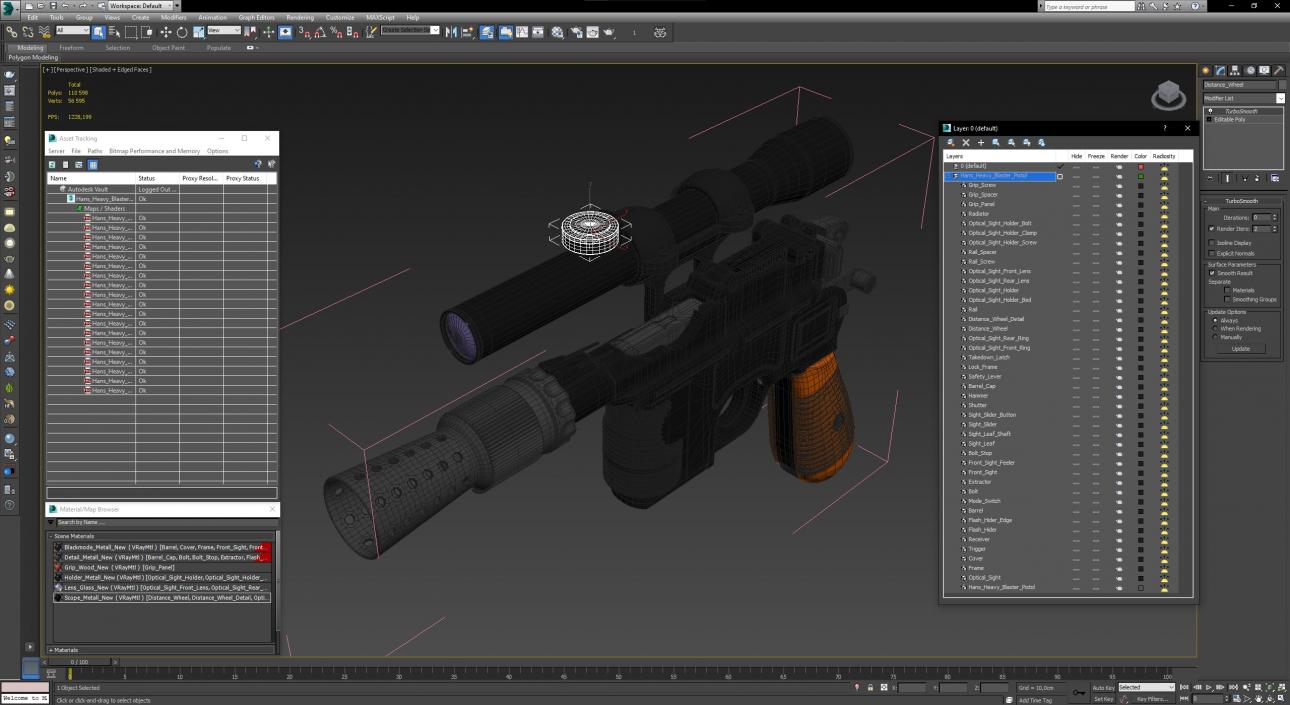 3D model Hans Heavy Blaster Pistol