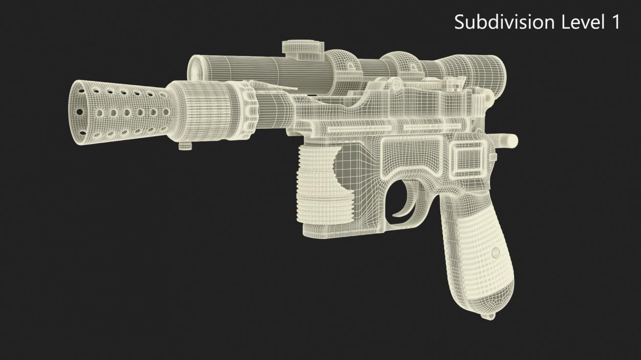 3D model Hans Heavy Blaster Pistol