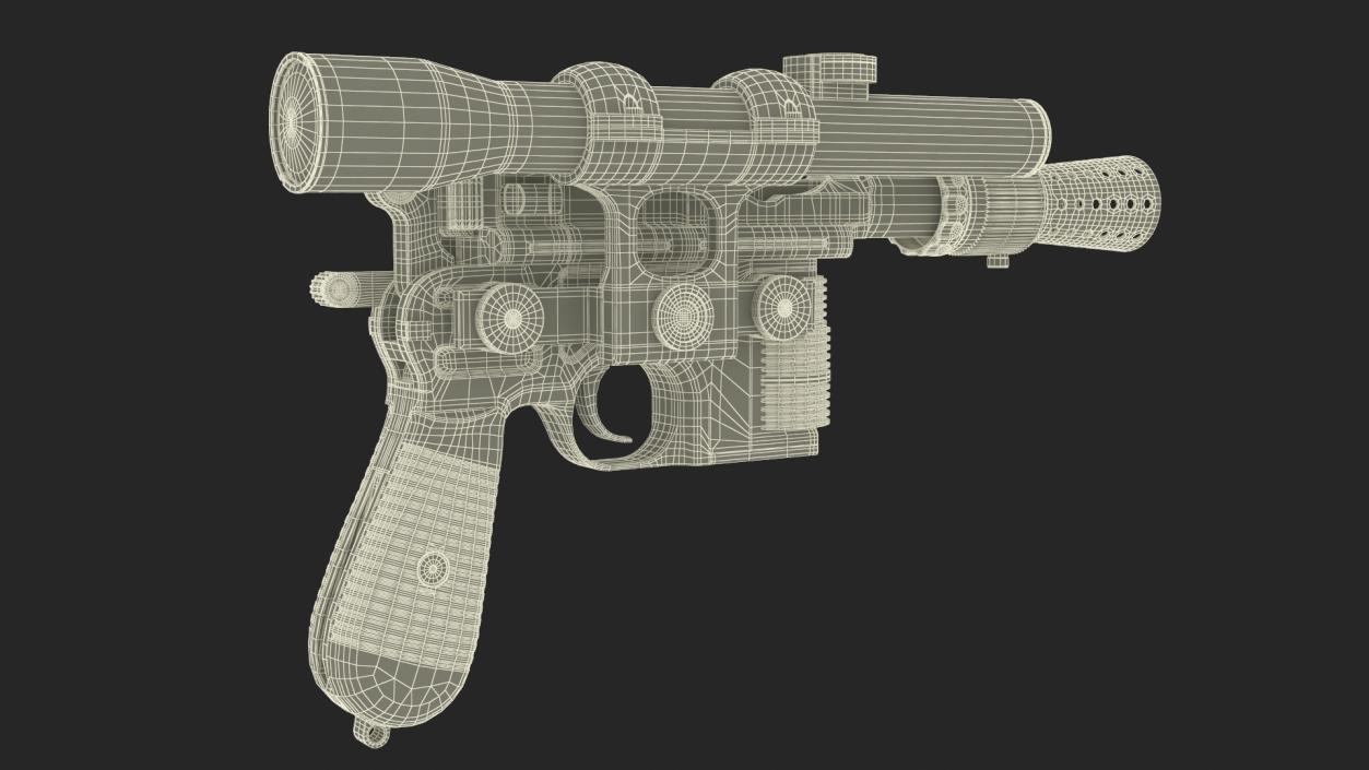 3D model Hans Heavy Blaster Pistol