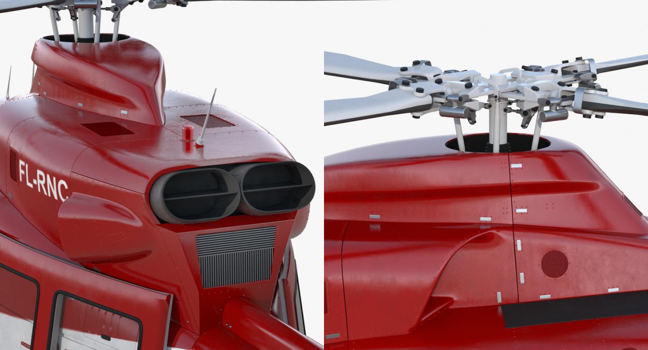 Bell 412 Medical Helicopter 3D