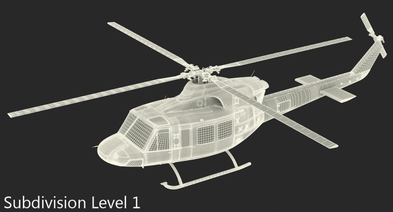 Bell 412 Medical Helicopter 3D