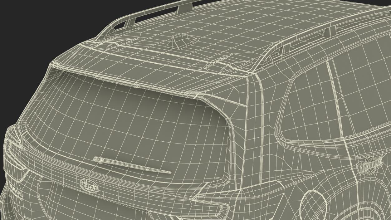 Subaru Forester 2022 Black Rigged for Maya 3D