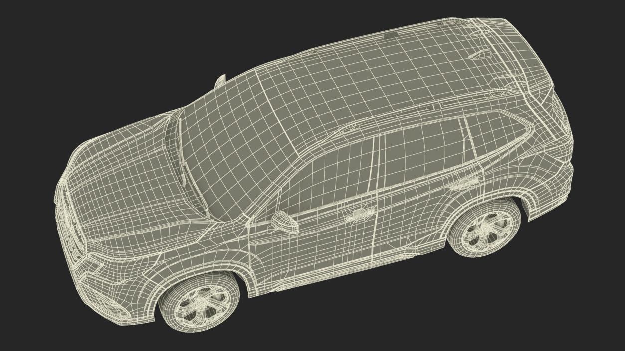 Subaru Forester 2022 Black Rigged for Maya 3D