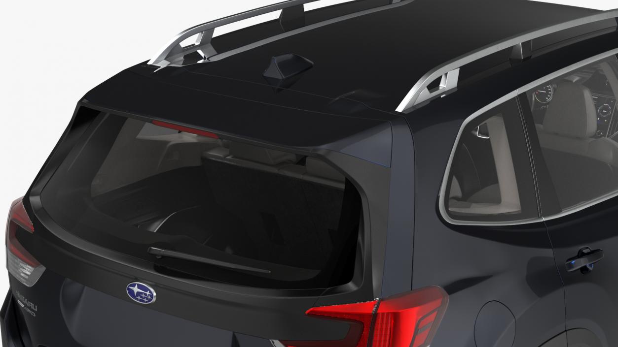 Subaru Forester 2022 Black Rigged for Maya 3D