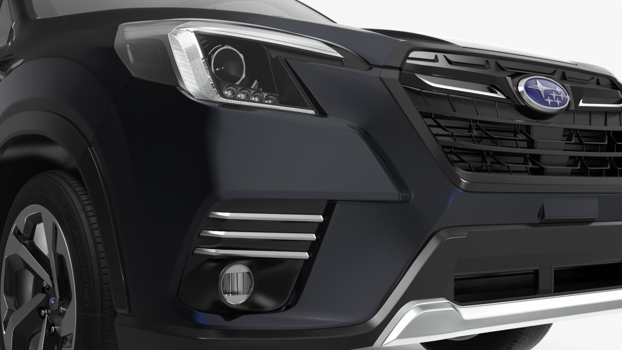 Subaru Forester 2022 Black Rigged for Maya 3D