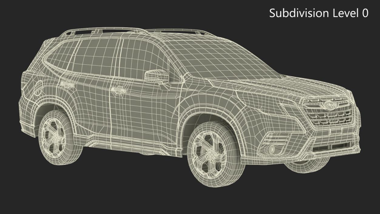 Subaru Forester 2022 Black Rigged for Maya 3D