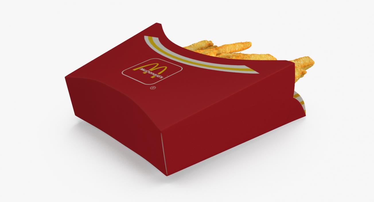 French Fry Box McDonalds 3D model