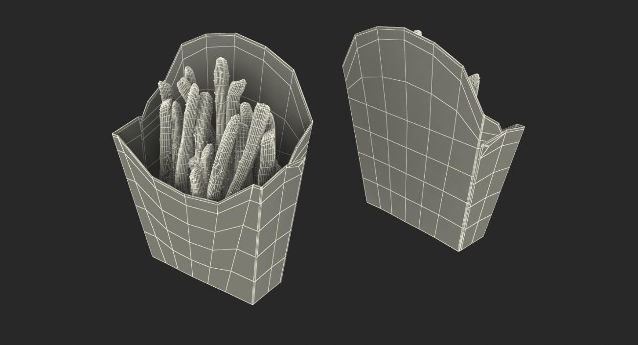 French Fry Box McDonalds 3D model