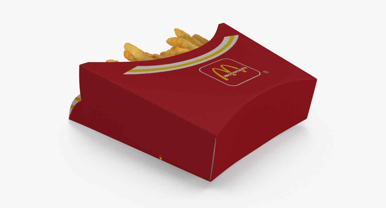 French Fry Box McDonalds 3D model