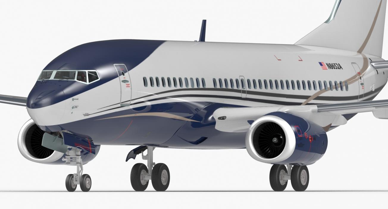 3D Boeing 737-700 with Interior Generic Rigged model