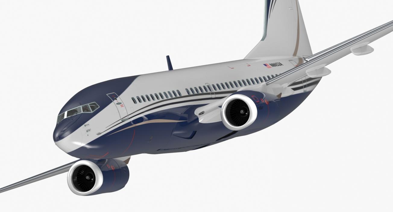 3D Boeing 737-700 with Interior Generic Rigged model