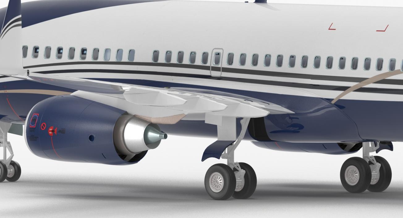 3D Boeing 737-700 with Interior Generic Rigged model