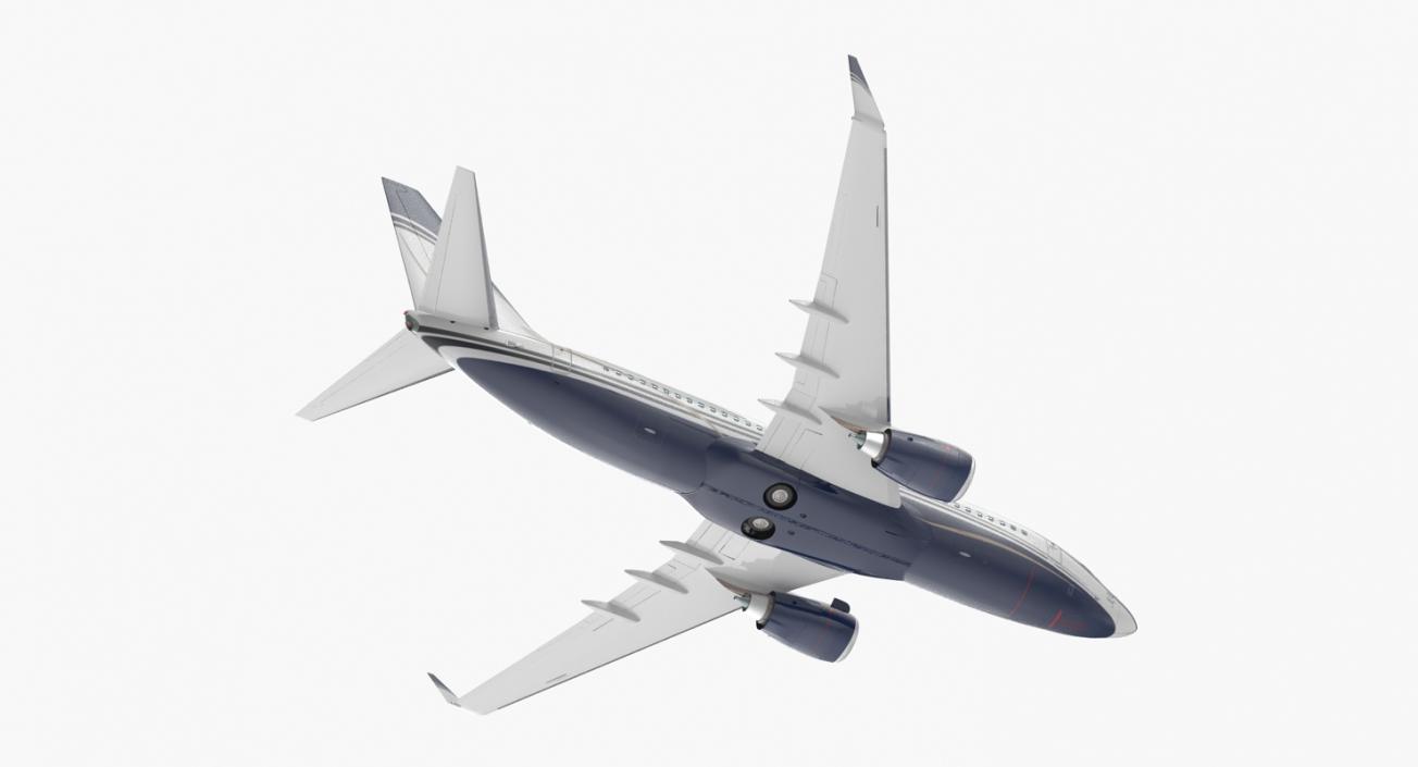 3D Boeing 737-700 with Interior Generic Rigged model