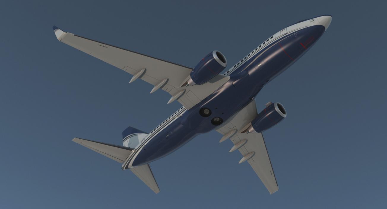 3D Boeing 737-700 with Interior Generic Rigged model