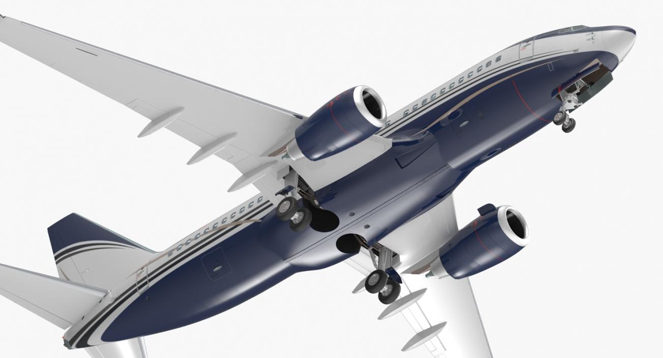 3D Boeing 737-700 with Interior Generic Rigged model