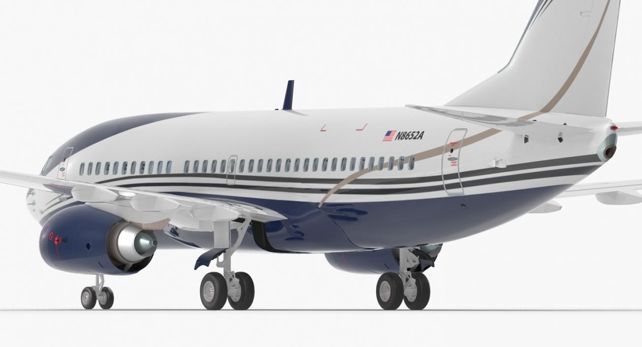 3D Boeing 737-700 with Interior Generic Rigged model