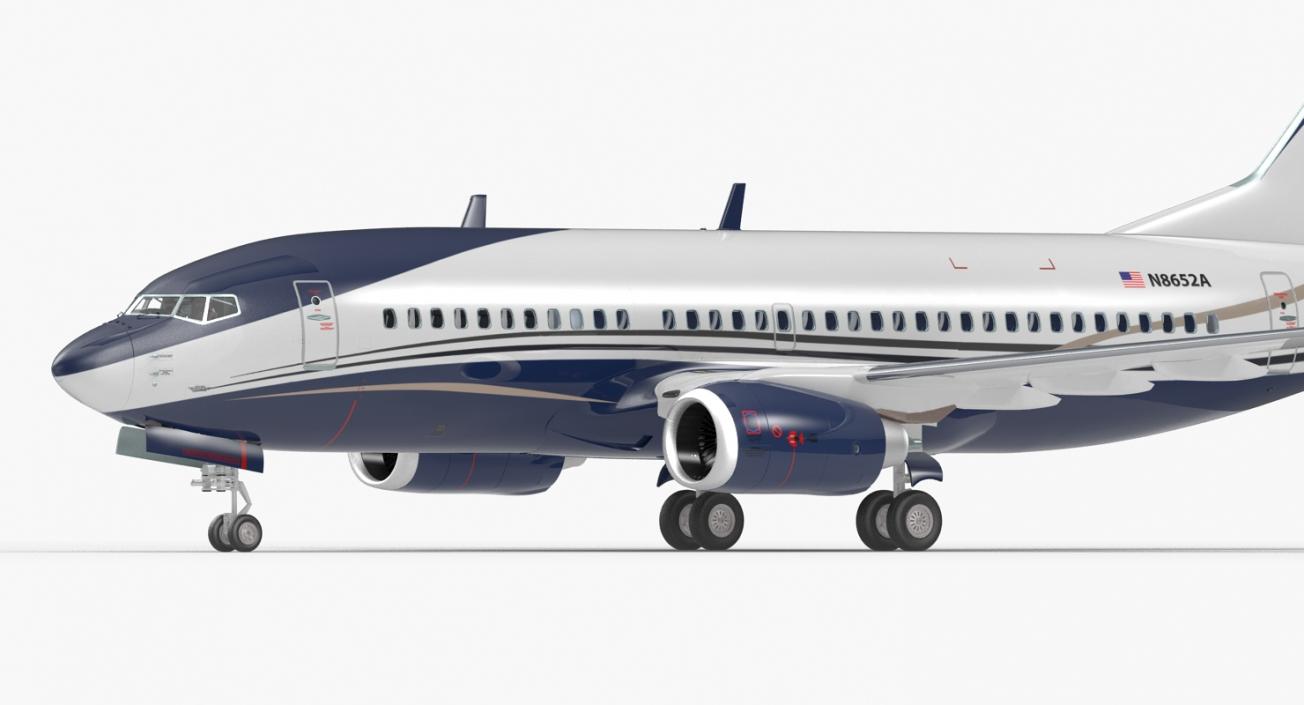 3D Boeing 737-700 with Interior Generic Rigged model