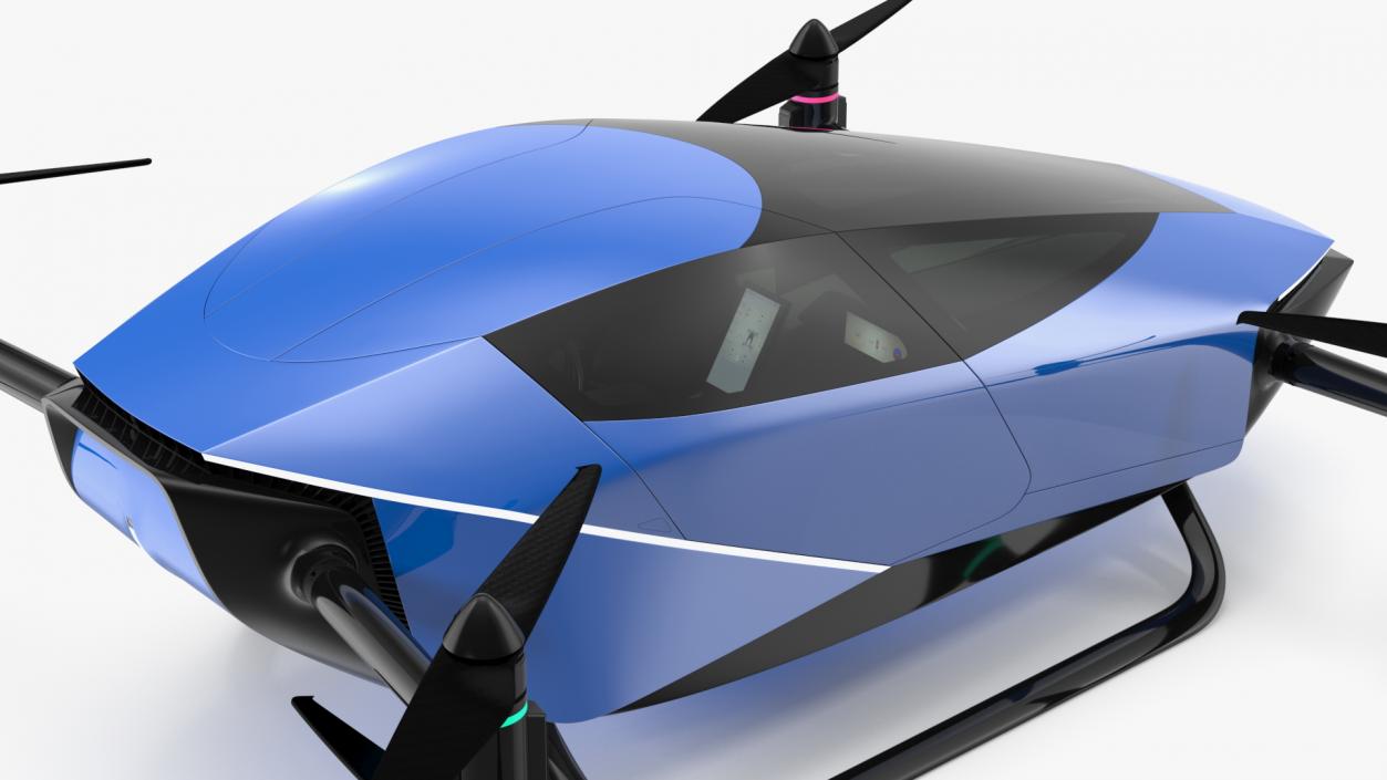 3D Flying Car for Two Seats Rigged