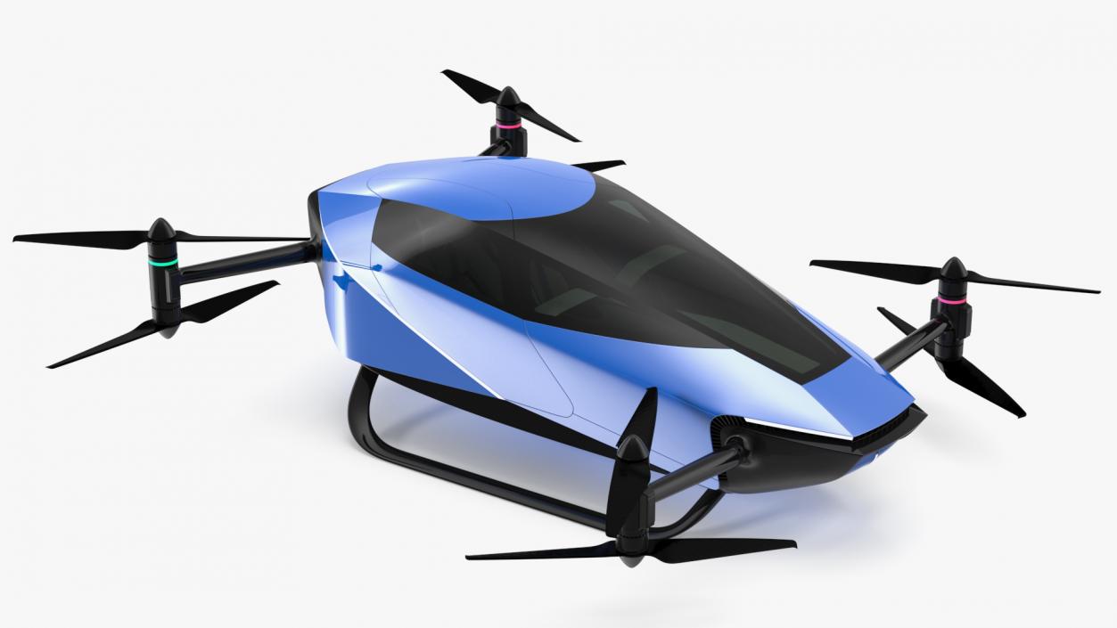 3D Flying Car for Two Seats Rigged