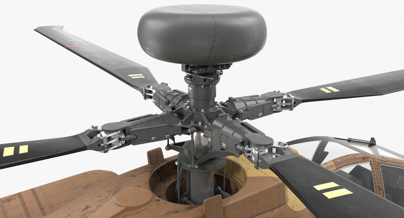 3D model AH-64D Apache Longbow Israel Rigged