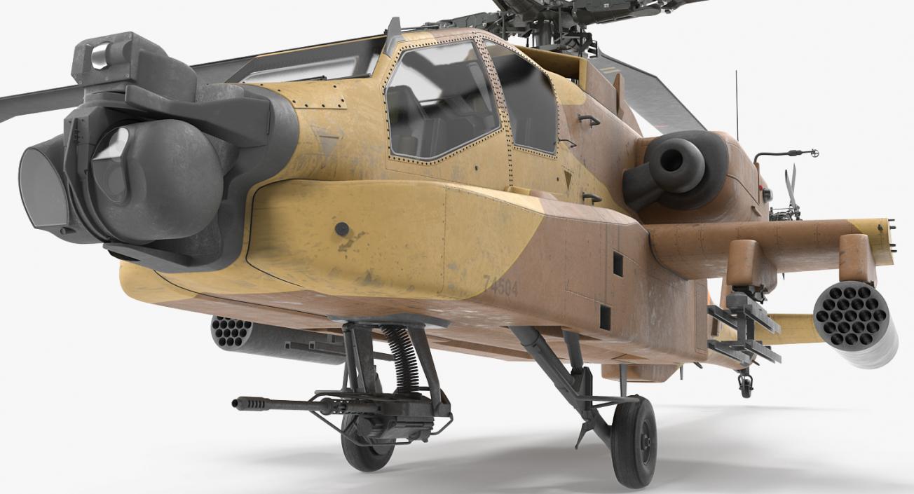 3D model AH-64D Apache Longbow Israel Rigged