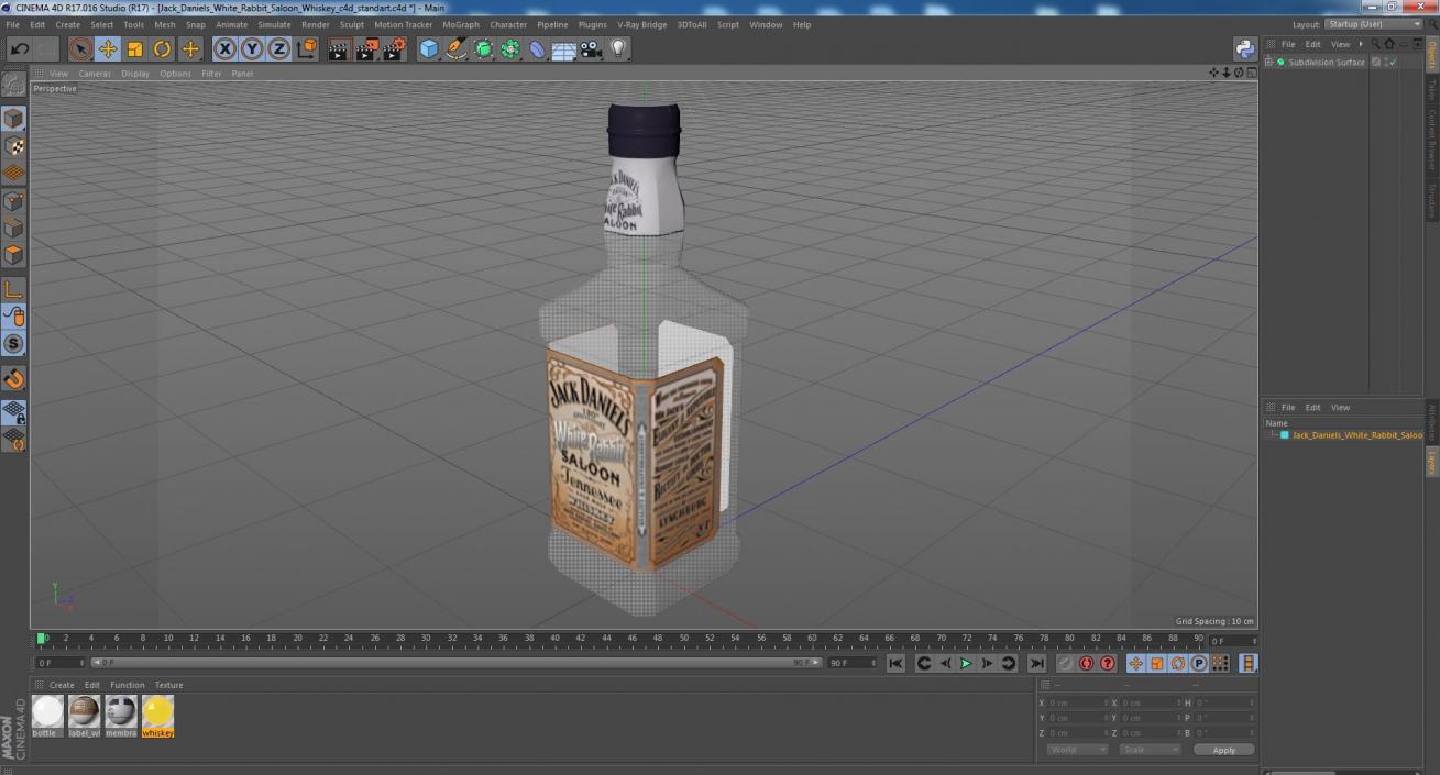 3D model Jack Daniels White Rabbit Saloon Whiskey