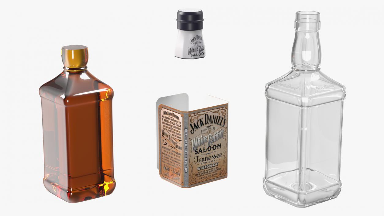 3D model Jack Daniels White Rabbit Saloon Whiskey