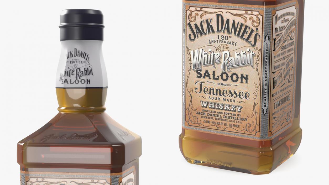 3D model Jack Daniels White Rabbit Saloon Whiskey