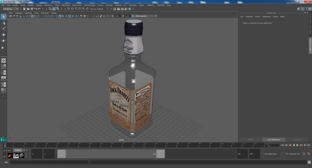 3D model Jack Daniels White Rabbit Saloon Whiskey