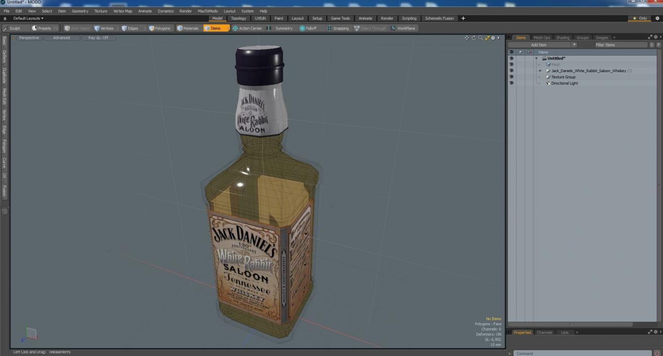 3D model Jack Daniels White Rabbit Saloon Whiskey