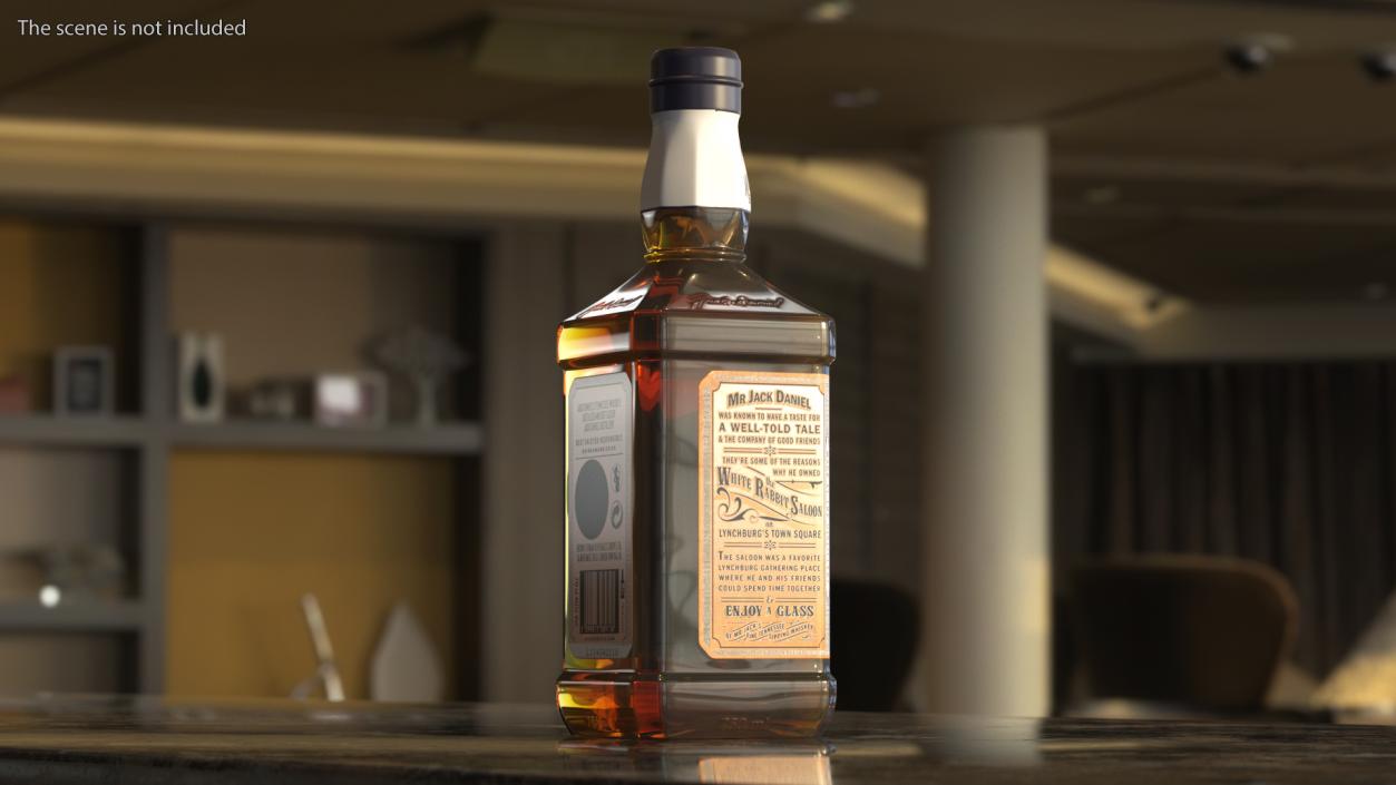 3D model Jack Daniels White Rabbit Saloon Whiskey