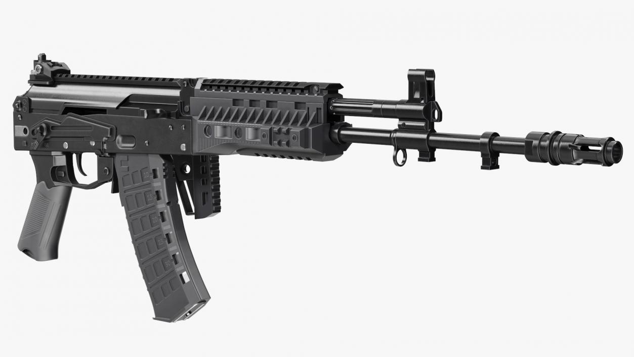 3D New AK-12 Automatic Rifle with Folded Stock model