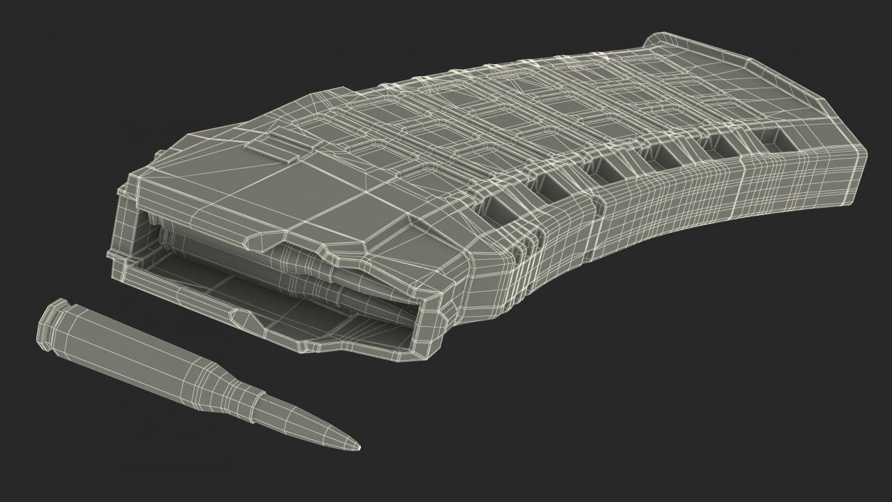 3D New AK-12 Automatic Rifle with Folded Stock model