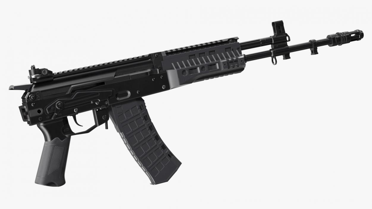 3D New AK-12 Automatic Rifle with Folded Stock model