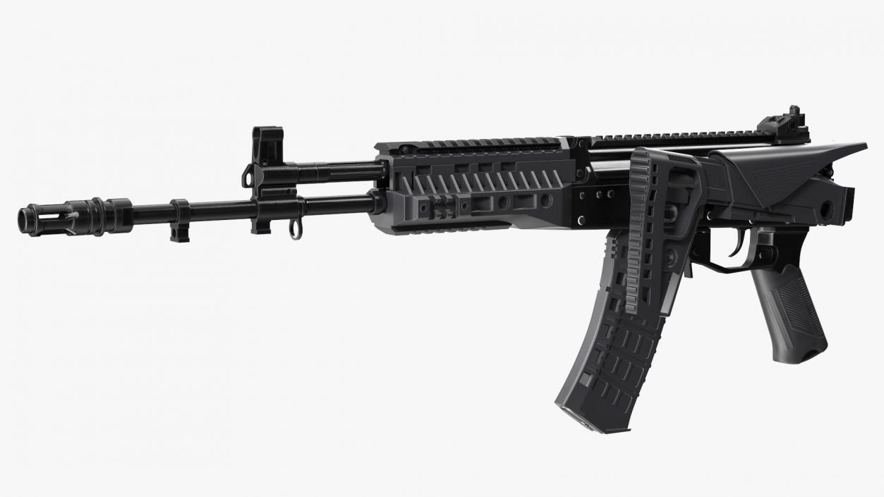 3D New AK-12 Automatic Rifle with Folded Stock model