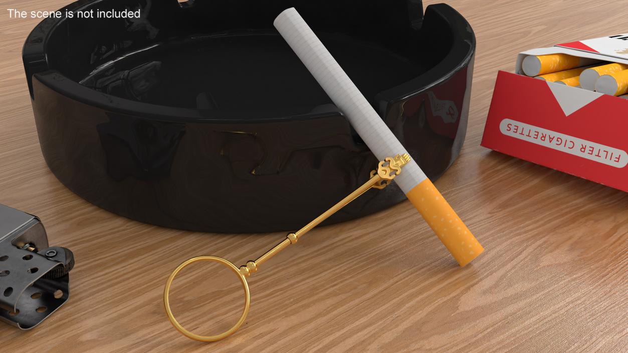 3D Cigarette Holder Finger Ring model