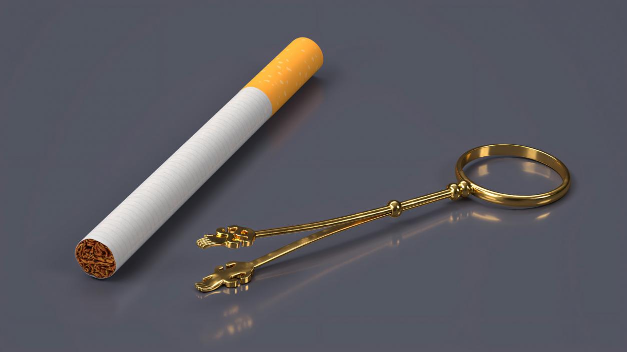 3D Cigarette Holder Finger Ring model