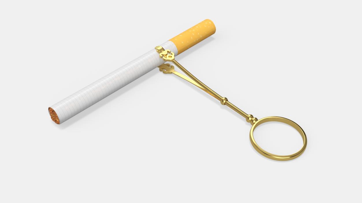 3D Cigarette Holder Finger Ring model