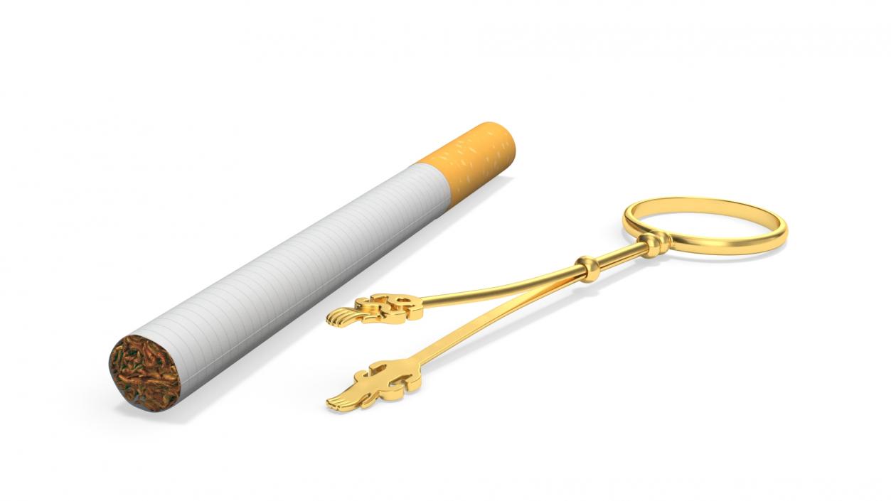 3D Cigarette Holder Finger Ring model