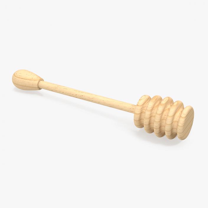 Wooden Honey Dipper 3D model