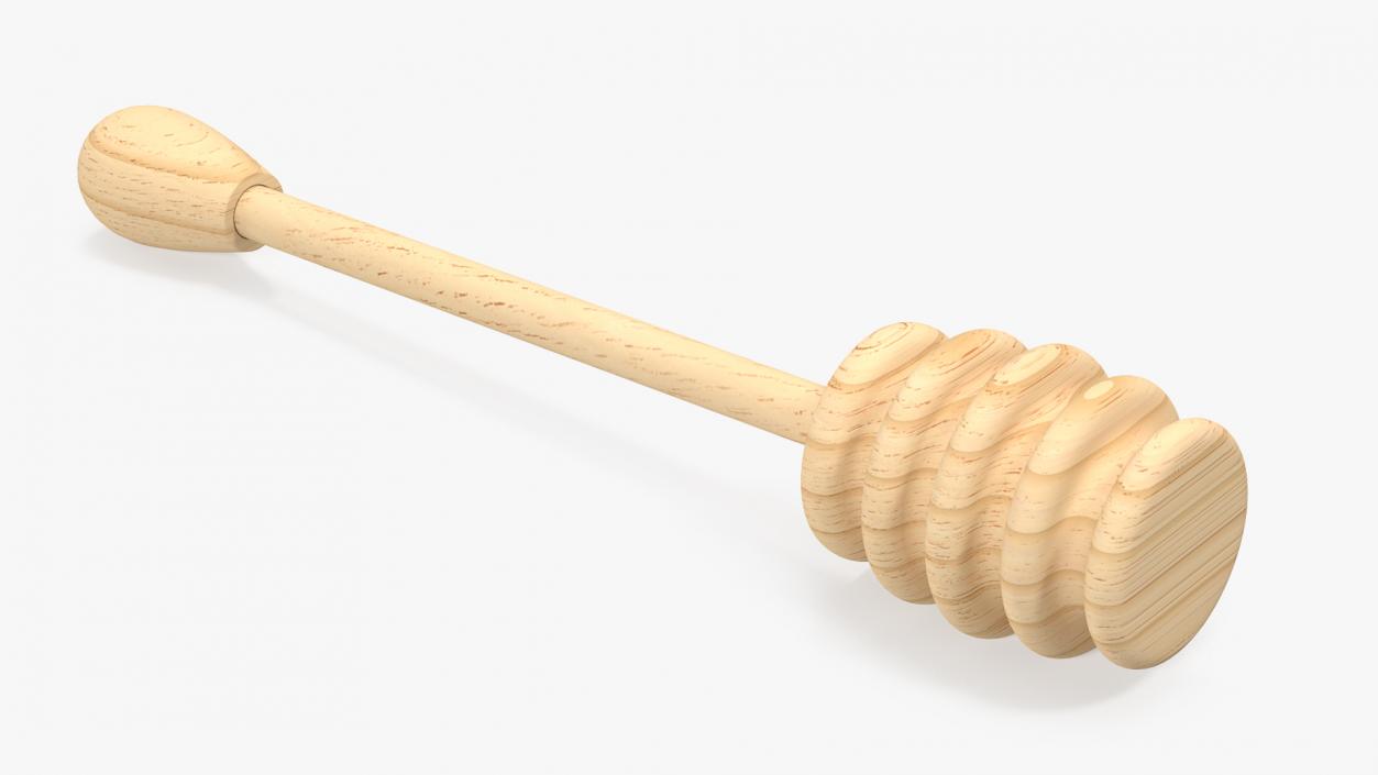 Wooden Honey Dipper 3D model