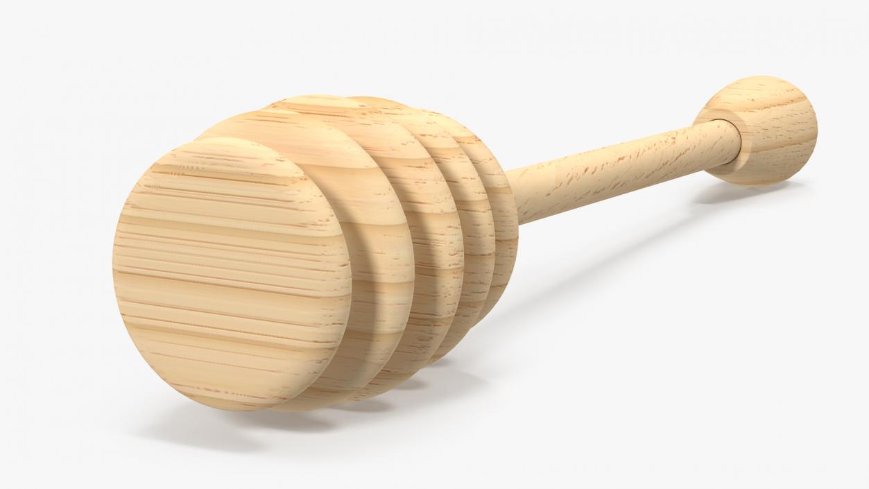 Wooden Honey Dipper 3D model