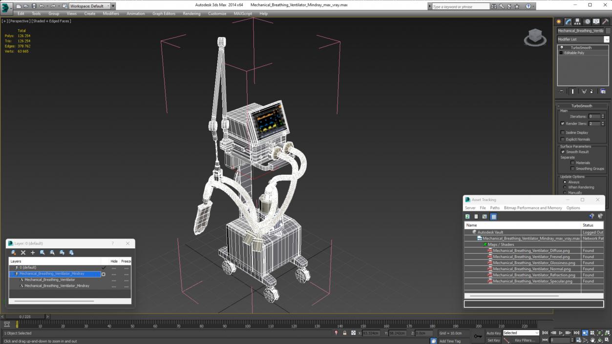 Mechanical Breathing Ventilator Mindray 3D model